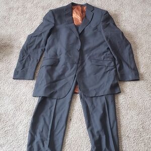 Ben Sherman Men's Dark Grey Check Suit 44L W37